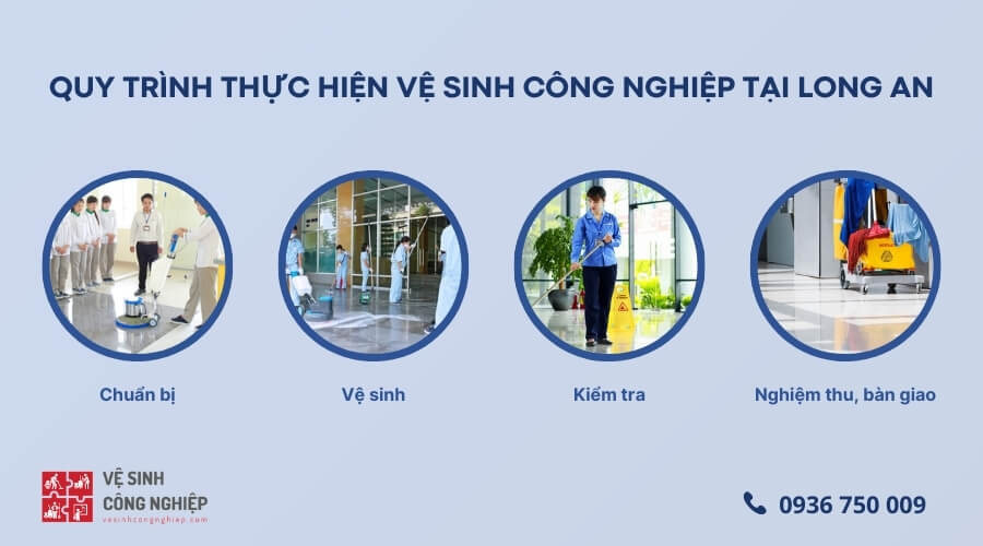 Quy trình thực hiện vệ sinh công nghiệp tại Long An