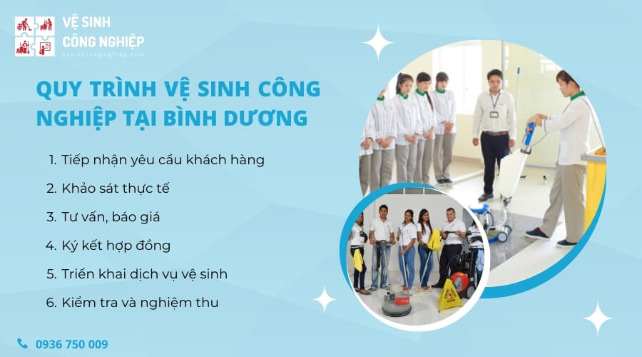 Quy trình các bước vệ sinh công nghiệp tại Bình Dương