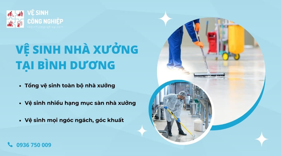 Dịch vụ vệ sinh công nghiệp phổ biến tại Bình Dương