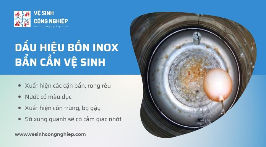 Dấu hiệu bồn inox bẩn cần vệ sinh