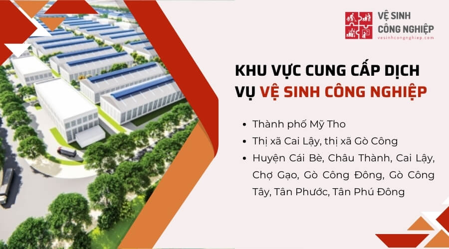 Khu vực cung cấp dịch vụ vệ sinh công nghiệp tại Tiền Giang