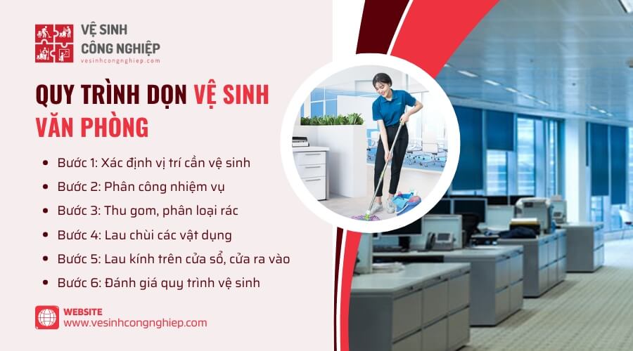 Quy trình dọn vệ sinh văn phòng tại Vệ Sinh Công Nghiệp