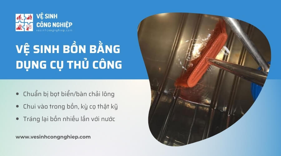 Vệ sinh bằng dụng cụ thủ công