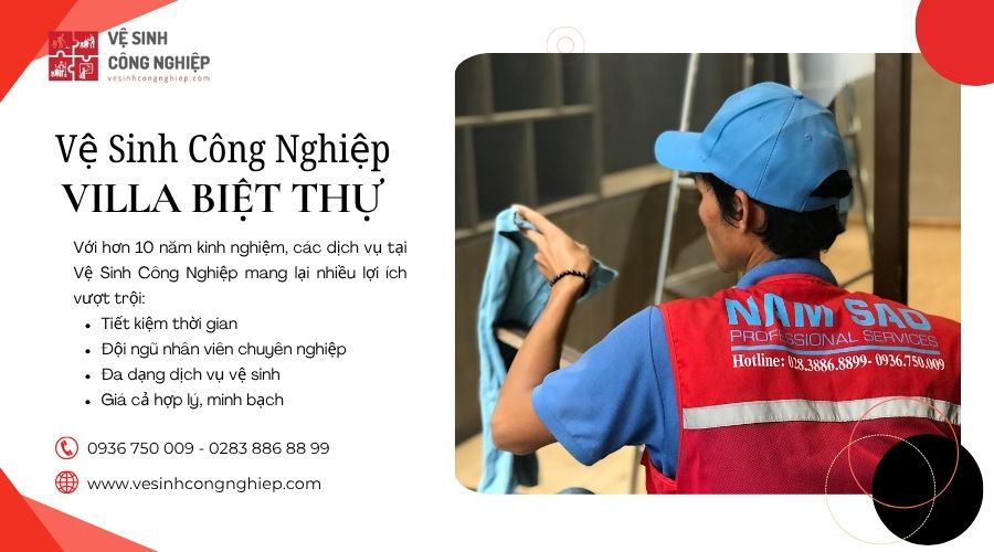 dịch vụ dọn dẹp villa biệt thự tại tphcm