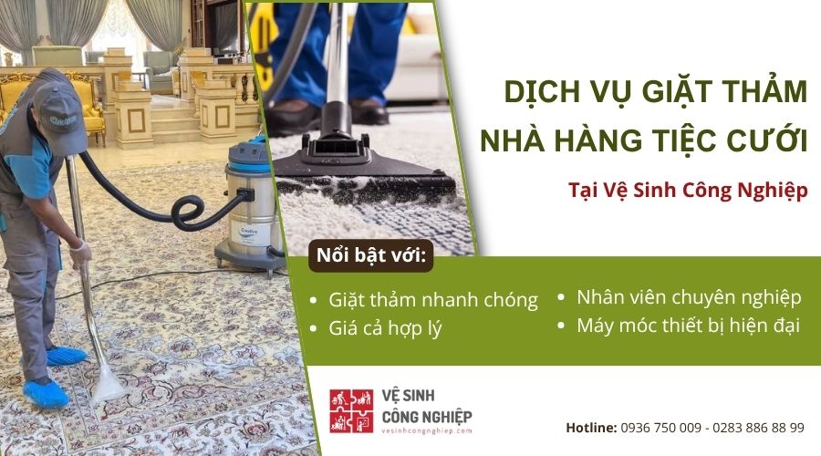 dịch vụ vệ sinh thảm nhà hàng tiệc cưới