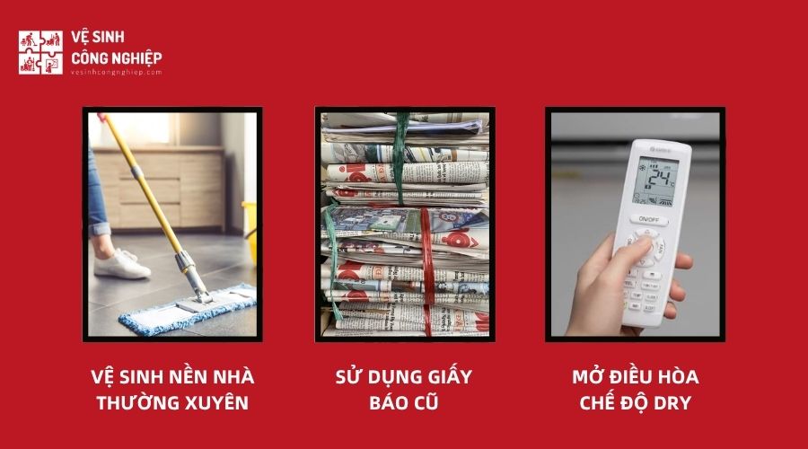 vệ sinh sàn nhà nồm ẩm