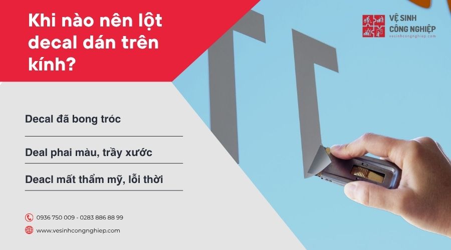 gỡ decal trên kính