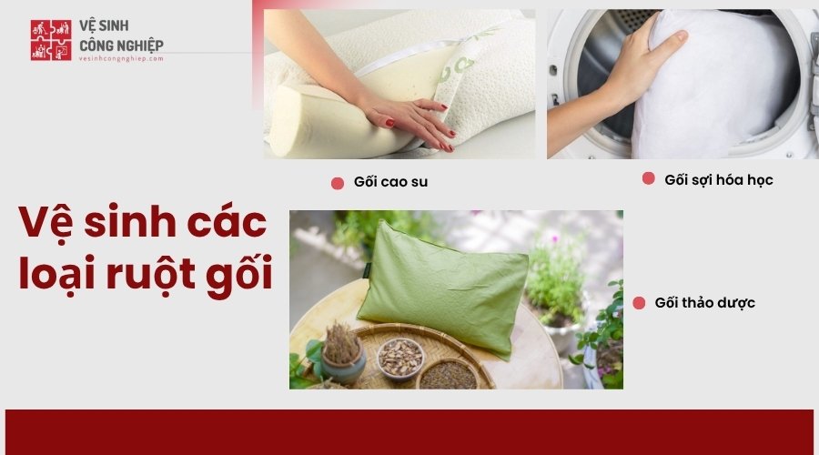 giặt ruột gối cao su