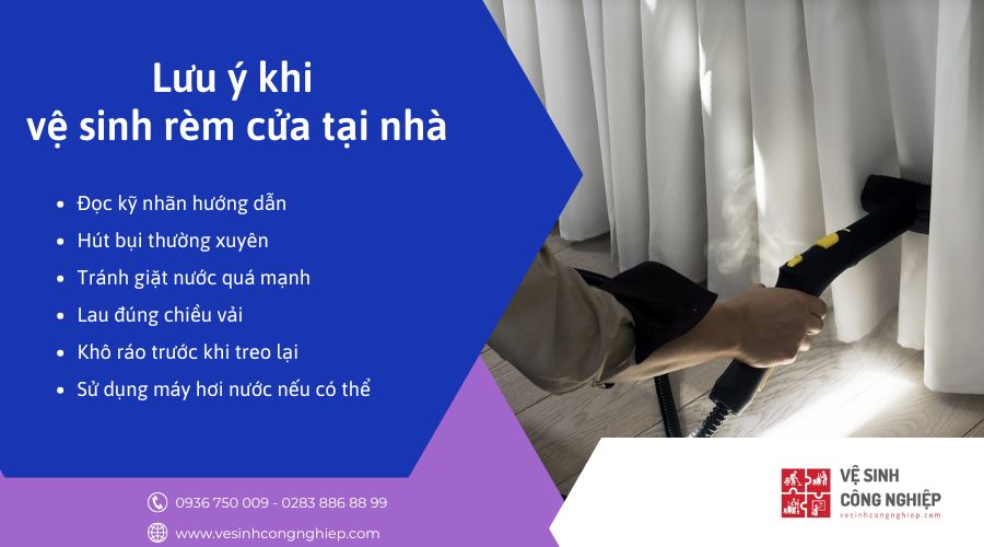 lưu ý khi vệ sinh rèm cửa tại nhà