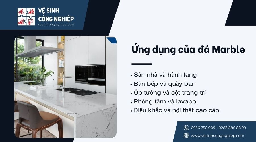ứng dụng của đá marble 