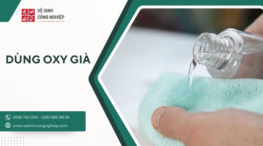 dùng oxy già tẩy mốc