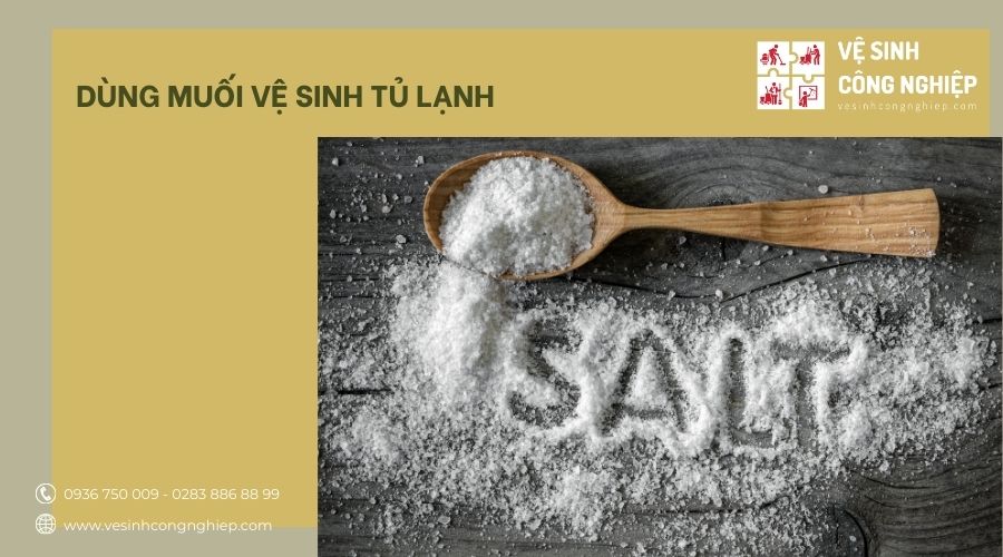 dùng muối vệ sinh tủ lanh 