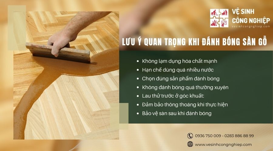 lưu ý khi đánh bóng sàn gỗ 