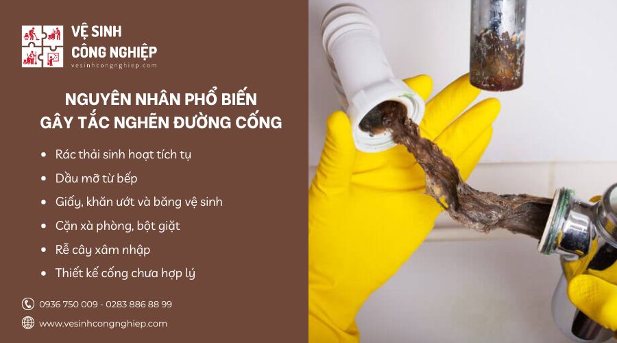 nguyên nhân phổ biến gây tắc nghẽn đường ống