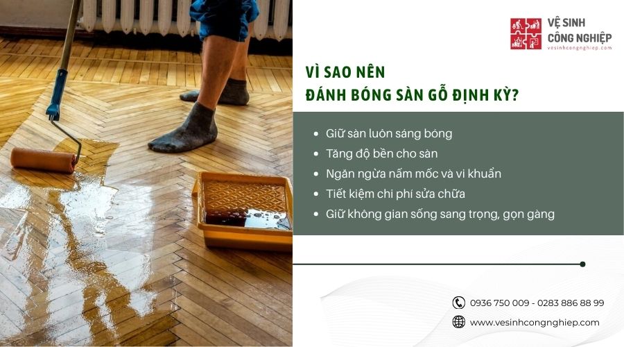 vì sao nên đánh bóng sàn gỗ định kỳ 