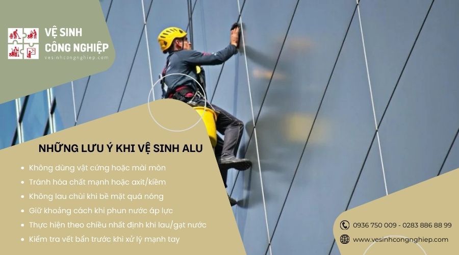 những lưu ý khi vệ sinh alu