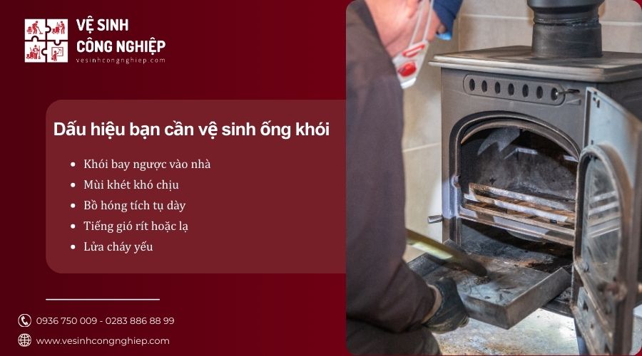 dấu hiệu cần vệ sinh ống khói