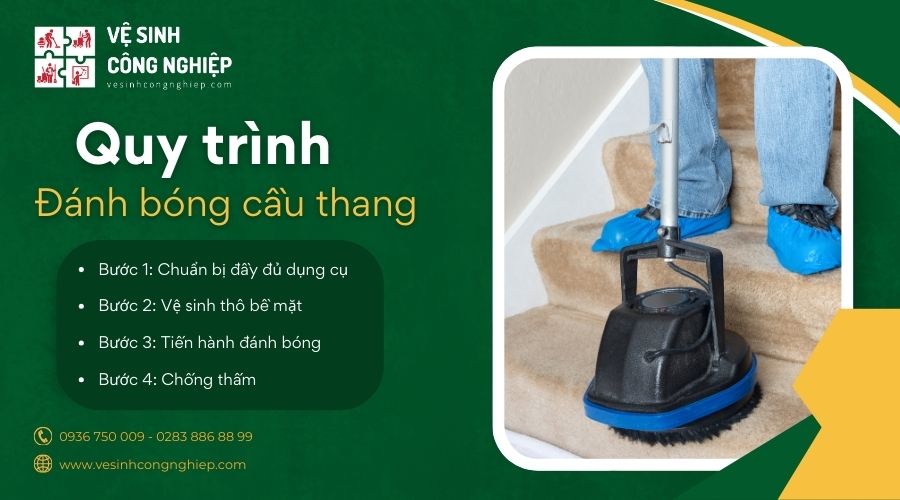 quy trình đánh bóng cầu thang 