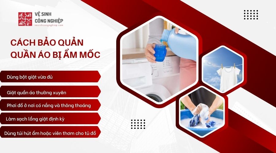cách bảo quản quần áo bị ẩm mốc