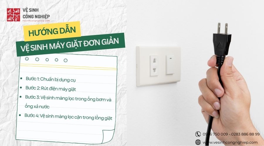 hướng dẫn vệ sinh máy giặt đơn giản 