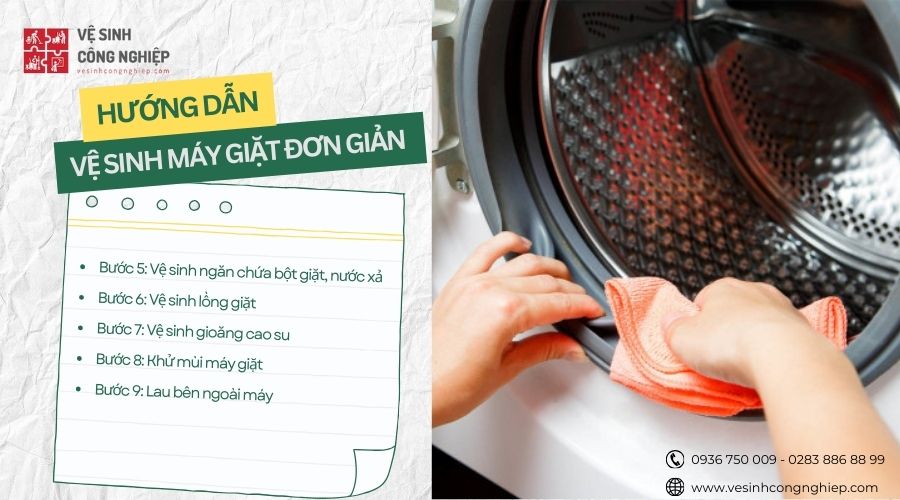 hướng dẫn vệ sinh máy giặt hiệu quả