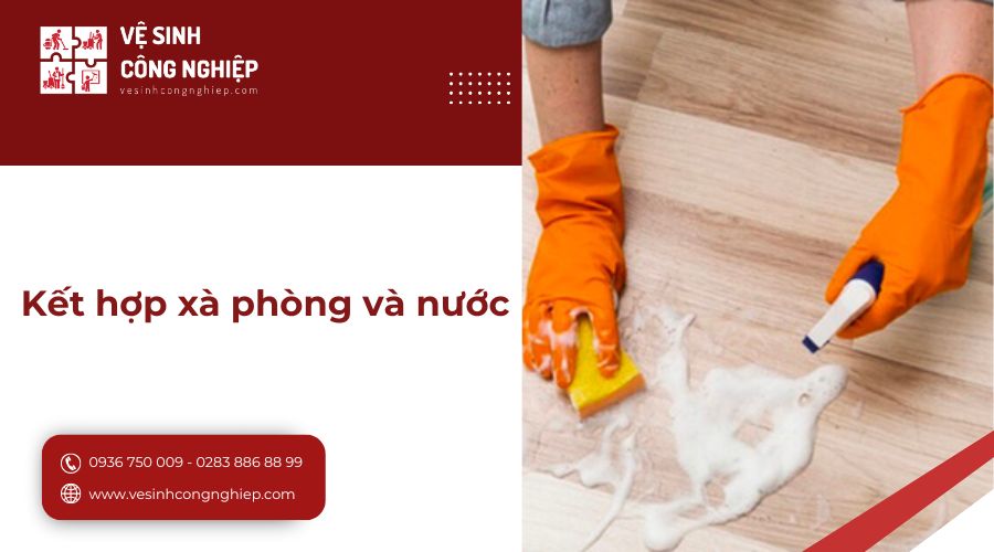 cách tẩy sơn trên sàn nhà bằng xà phòng và nước