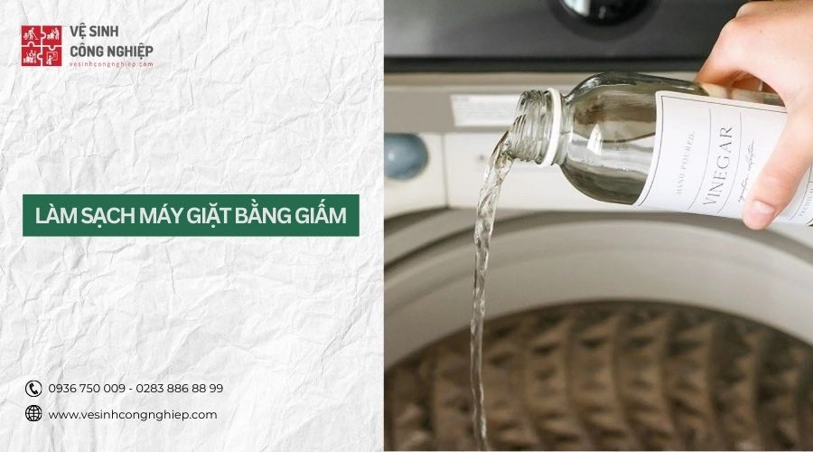 làm sạch máy giặt bằng giẩm 