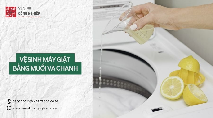 vệ sinh máy giặt bằng muối và chanh 