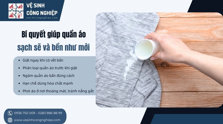 bí quyết giúp quần áo sạch sẽ và bền như mới