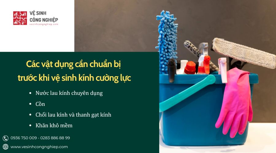 vật dụng cần chuẩn bị khi vệ sinh kính cường lực 