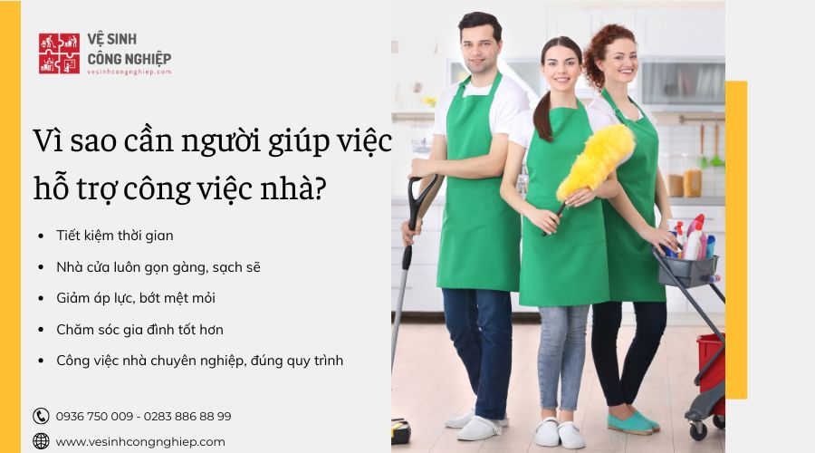 vì sao cần người giúp việc hỗ trợ công việc nhà