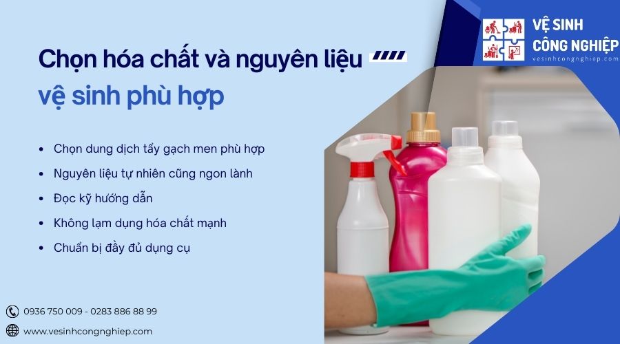 hóa chất vệ sinh công nghiệp phù hợp 
