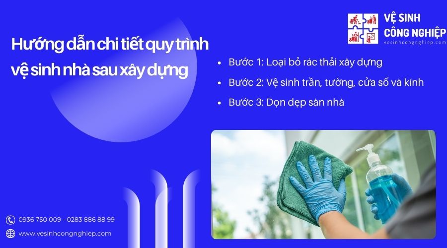 quy trình vệ sinh nhà sau xây dựng 
