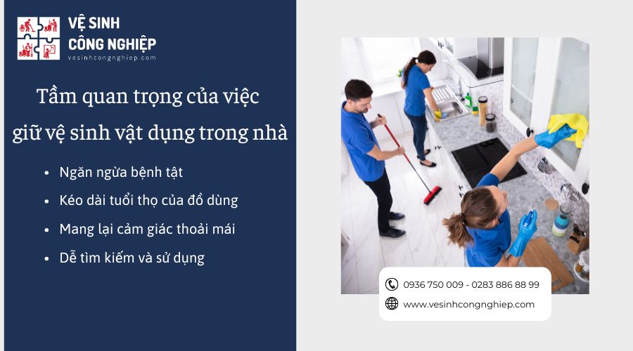 tầm quan trọng của việc giữ vệ sinh vật dụng trong nhà