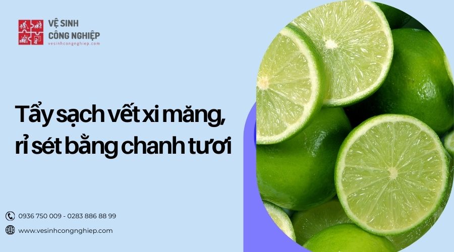 tẩy sạch vết xi măng sau xây dựng