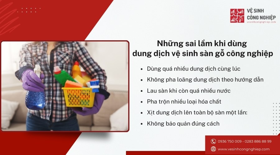 sai lầm khi dùng dung dịch vệ sinh sàn gỗ công nghiệp