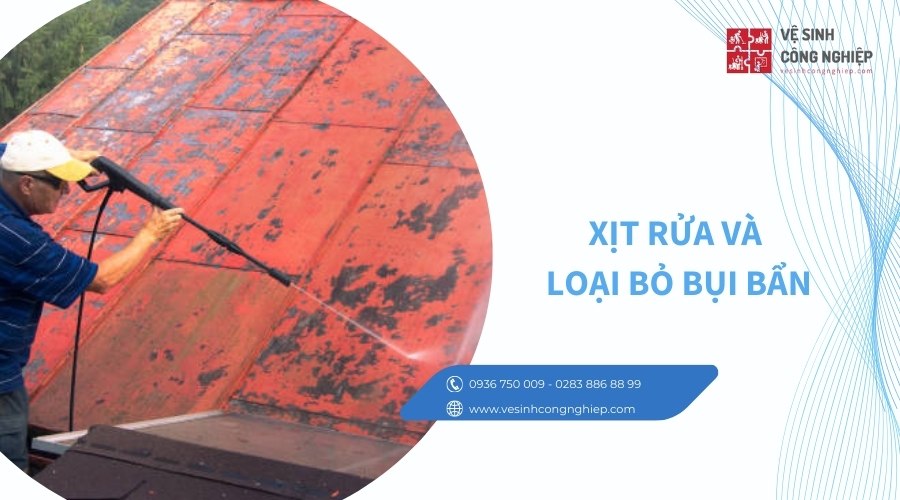 xịt rửa và loại bỏ bụi bẩn 