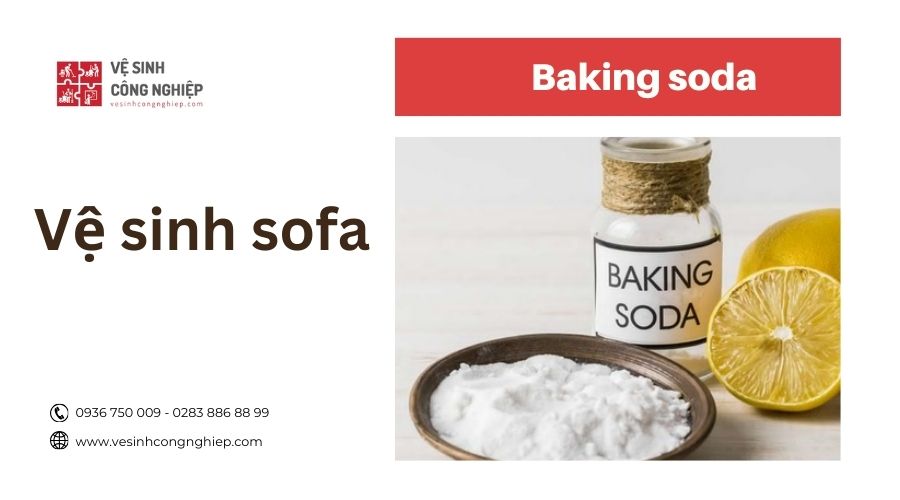 vệ sinh sofa bằng baking soda
