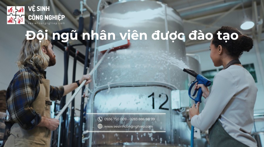 đội ngũ nhân viên được đào tạo