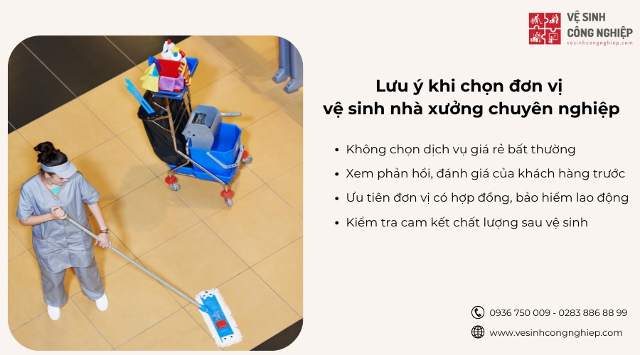 lưu ý khi chọn dịch vụ vệ sinh nhà xưởng chuyên nghiệp 
