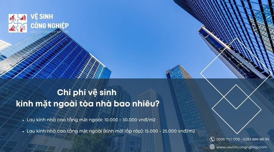 chi phí vệ sinh kính mặt ngoài tòa nhà