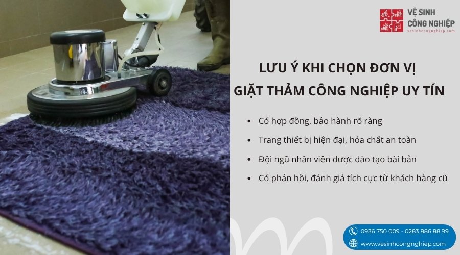 lưu ý khi chọn đơn vị giặt thảm công nghiệp 