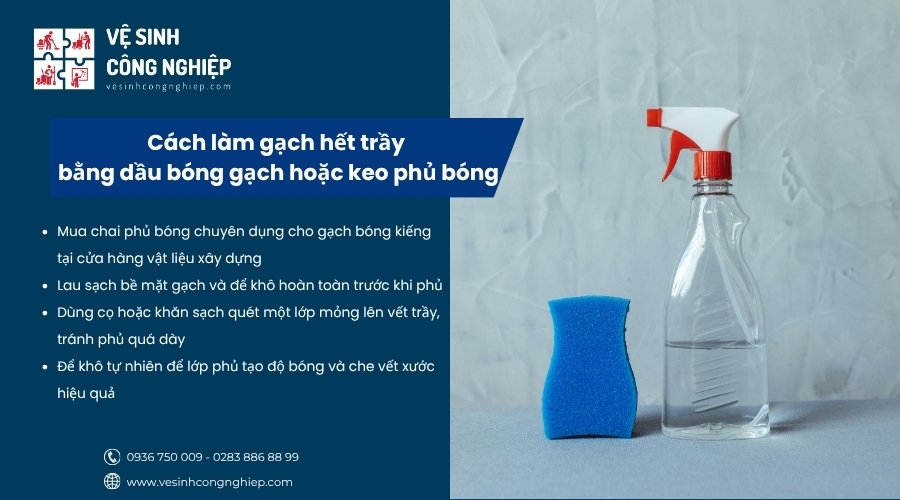 cách làm gạch bóng kiếng bị trầy bằng keo phủ bóng
