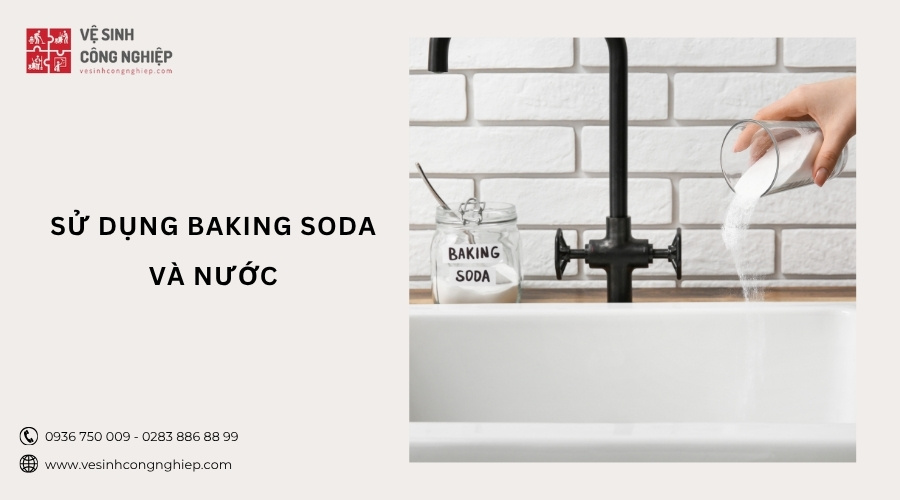 tẩy vết ố trên đá trắng bằng baking soda
