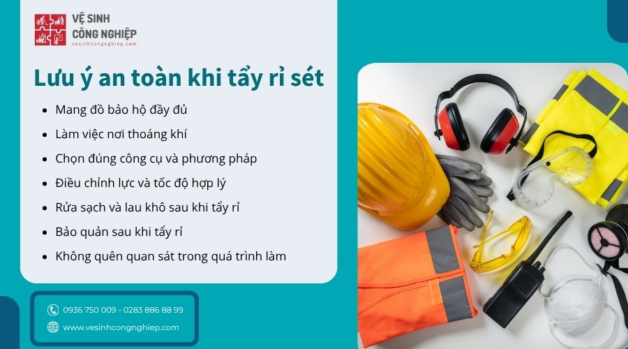 lưu ý an toàn khi tẩy rỉ sét
