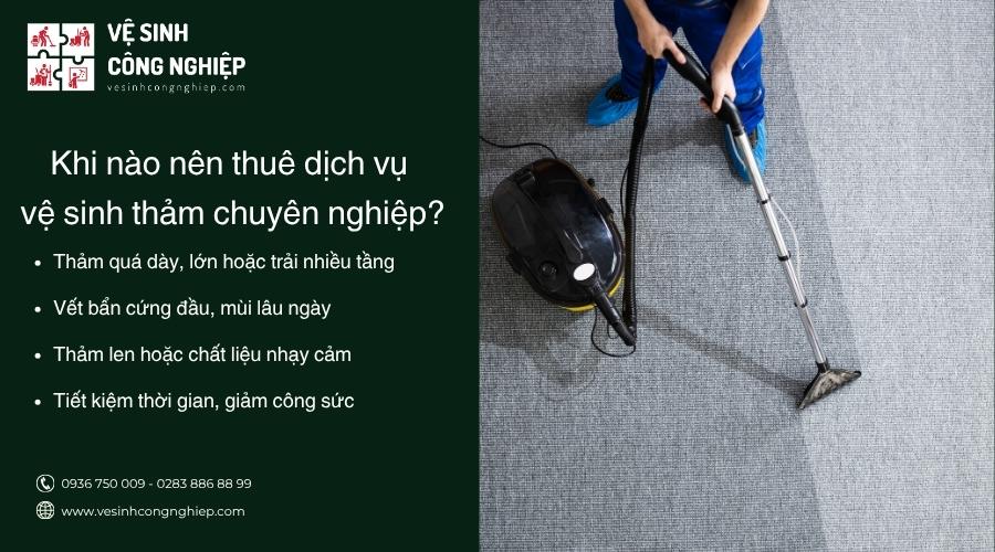 khi nào thuê dịch vụ vệ sinh thảm chuyên nghiệp 
