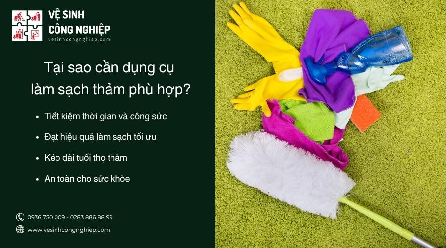 tại sao cần dụng vụ làm sạch thảm 