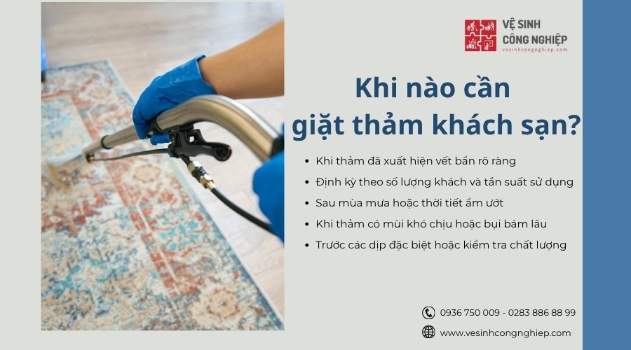 khi nào cần giặt thảm khách sạn