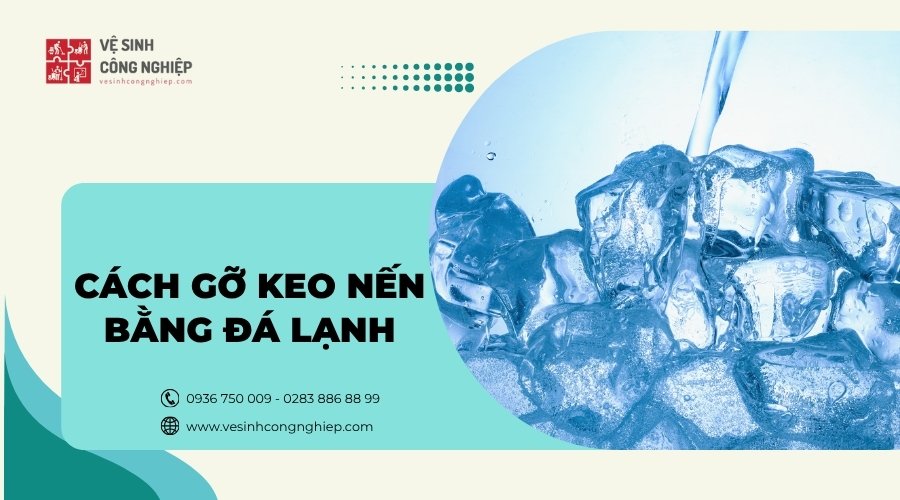 cách gỡ keo nến bằng đá lạnh 