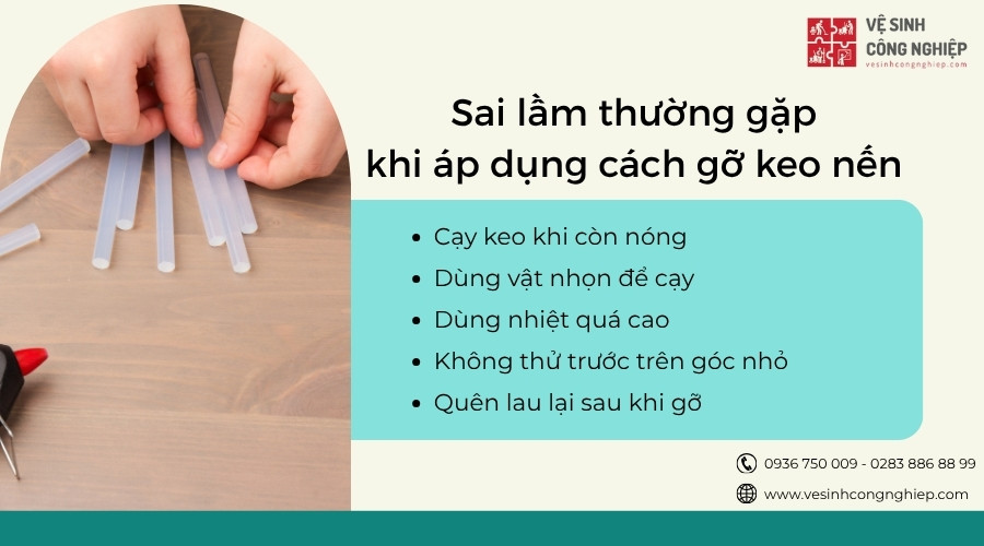 sai lầm khi gỡ keo nến 